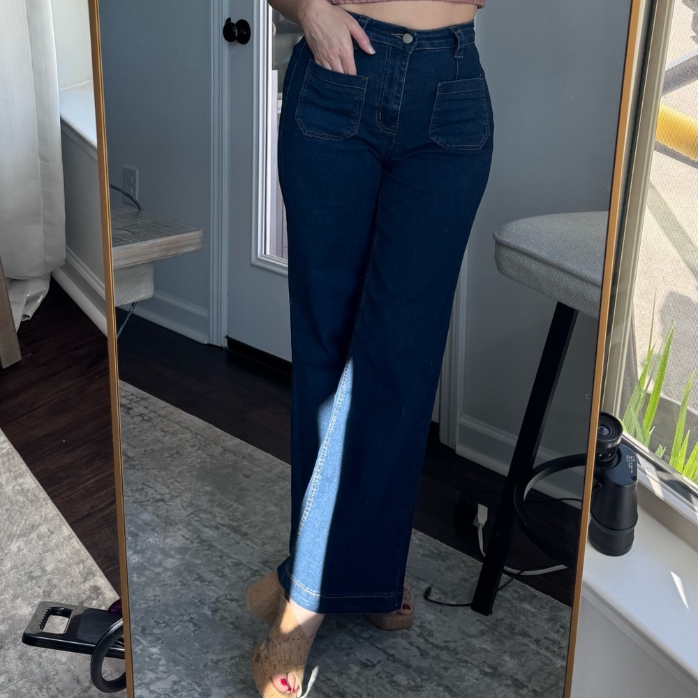 Classic Blue Women's Dark Wash Jeans - Picture 13 of 14